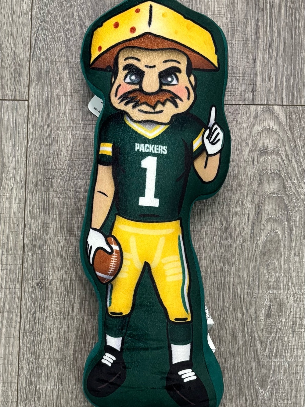 Green Bay Packers Mascot Plush Pillow NFL Pegasus Sports